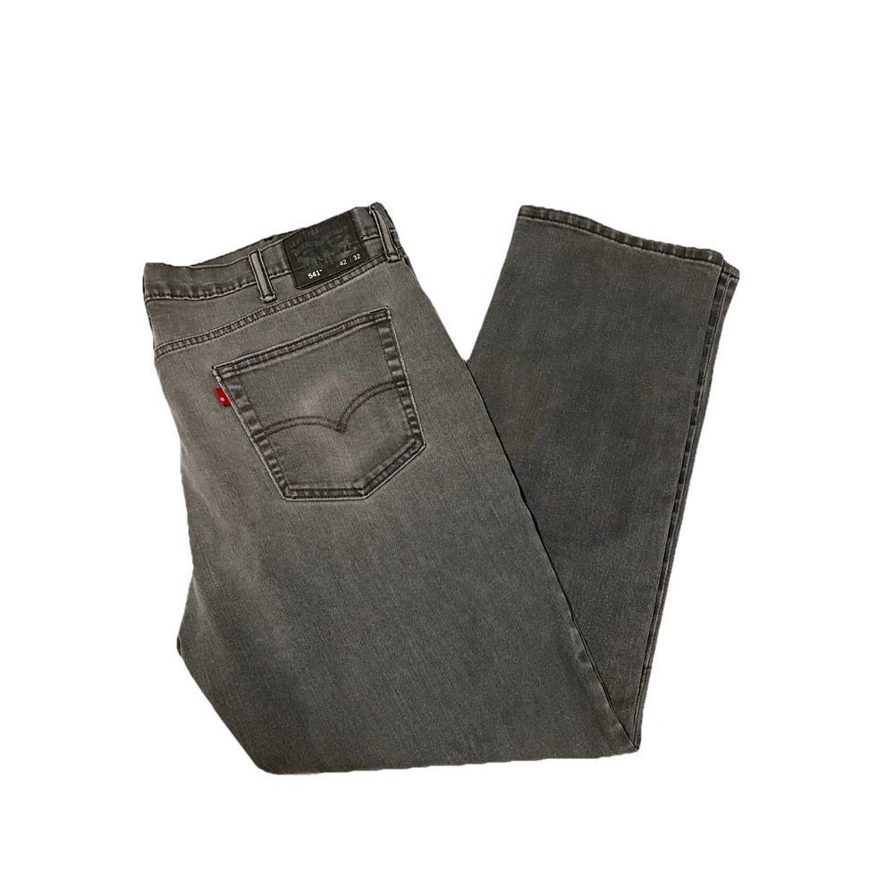 Levi's 541 Straight Leg Jeans 42x32 Charcoal Wash